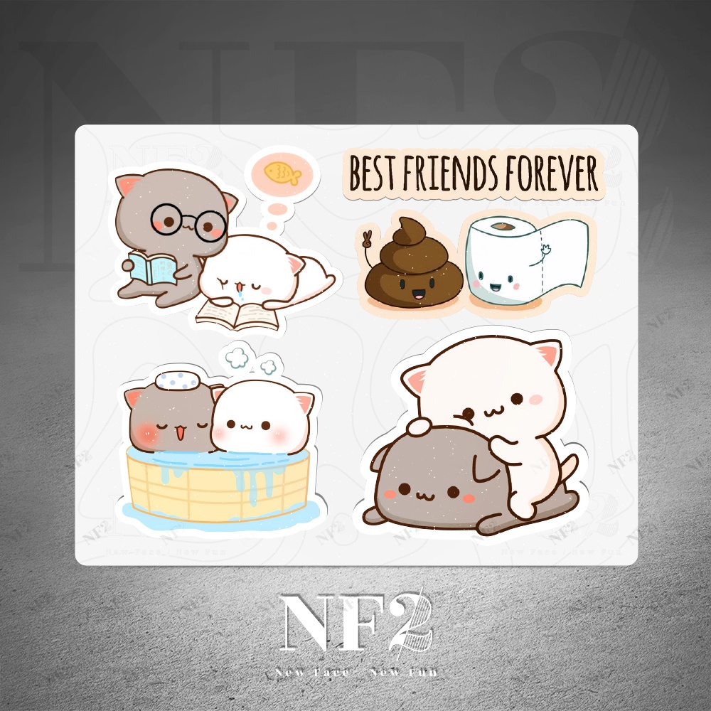 CUTE CAT - Decal Sticker Miếng Dán Trang Trí NF2