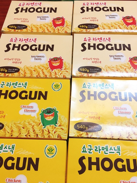 THÙNG 30 GÓI MÌ TÔM TRẺ EM SHOGUN HÀN QUỐC