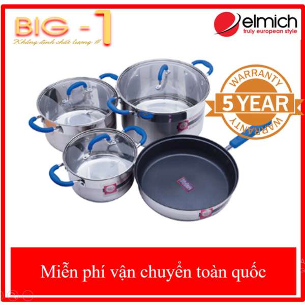 Bộ Nồi Inox Elmich Cao Cấp SM1497 - Bảo hành 5 Năm