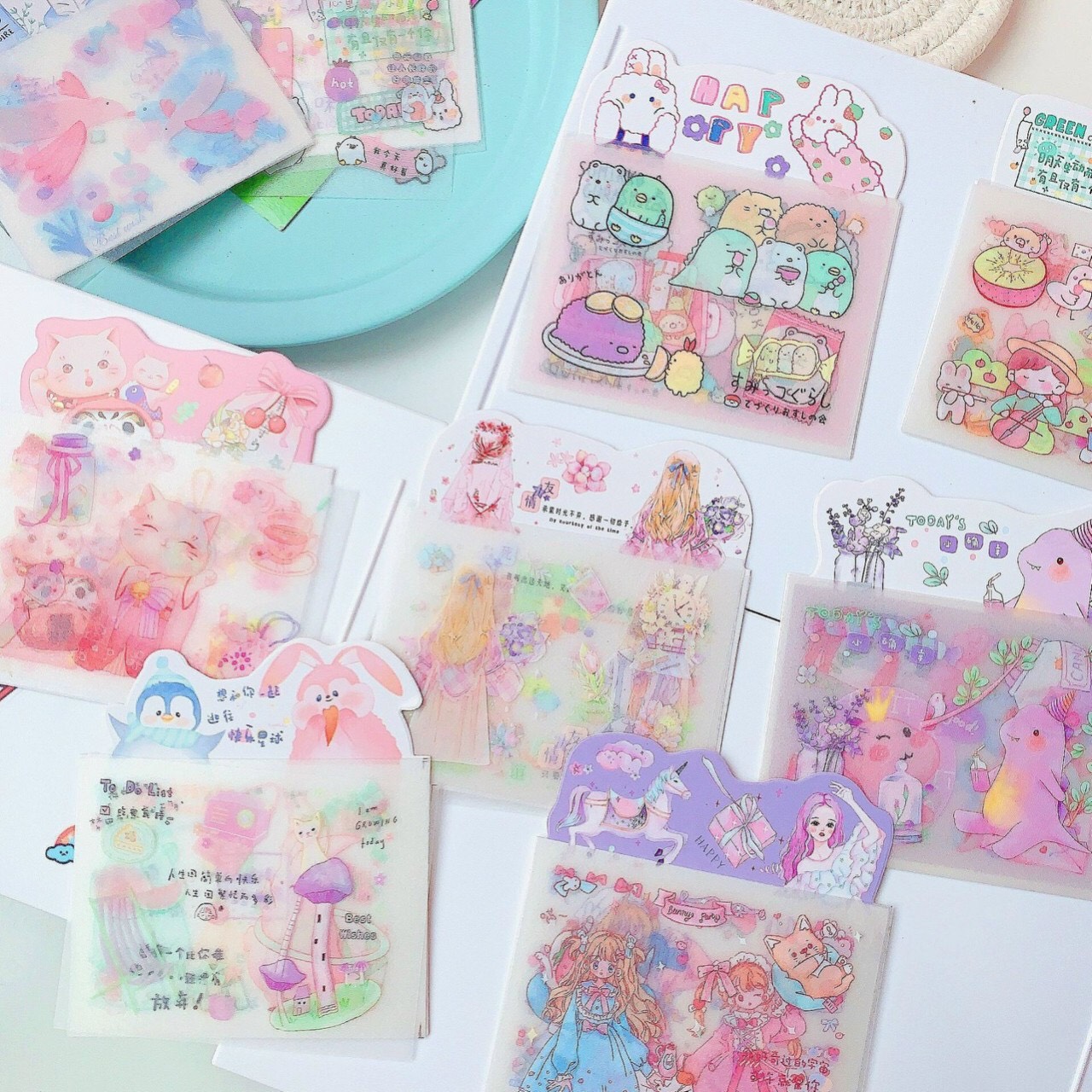 Combo 6 tấm sticker mix nhiều mẫu