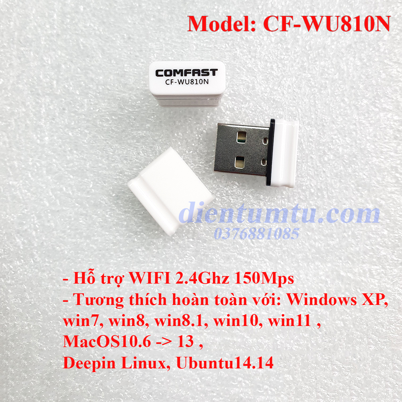 USB Thu WiFi Comfast CF-811AC có hỗ trợ 5Ghz