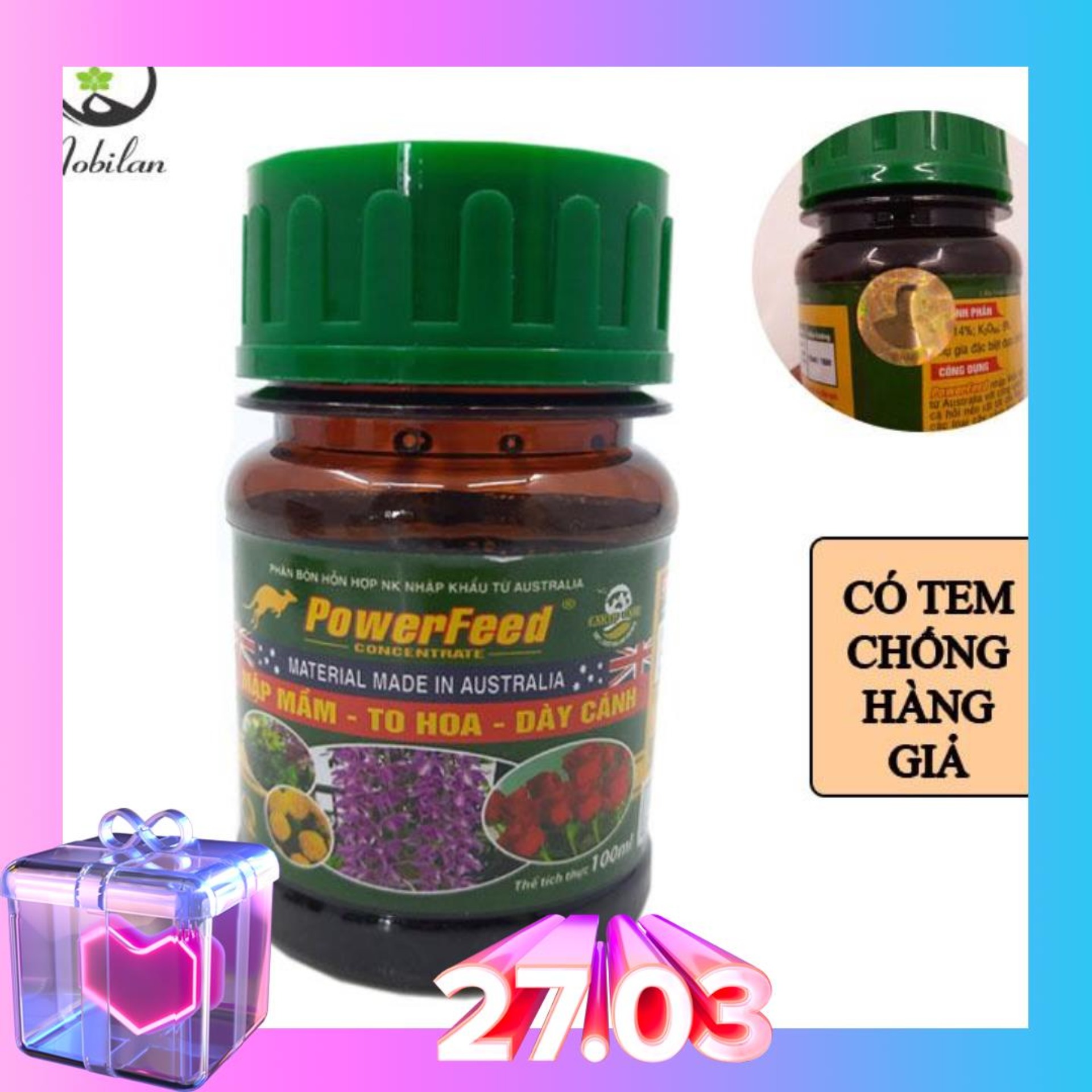 Phân cá POWERFEED Nhập khẩu Úc không hôi, siêu đẻ nhánh 100ml
