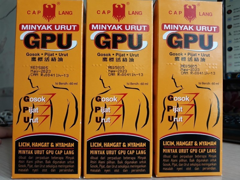 Dầu gừng xoa bóp GPU Liniment Oil 60ml