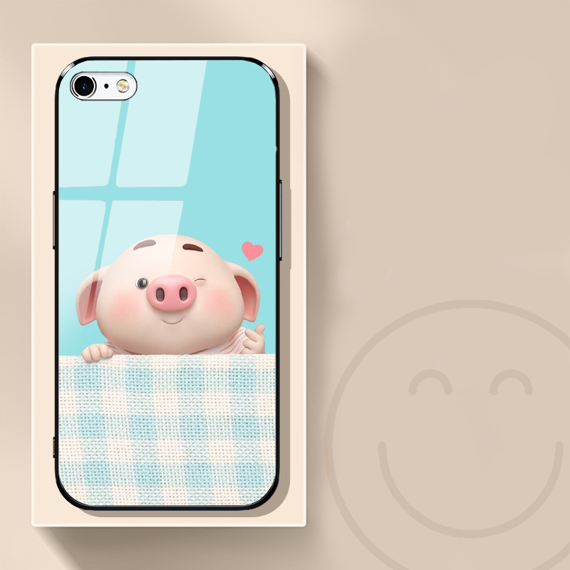 Ốp lưng iphone 6/6s/6 plus/6s plus/7/8/7 plus/8 plus mặt kính in hình gấu dễ thương