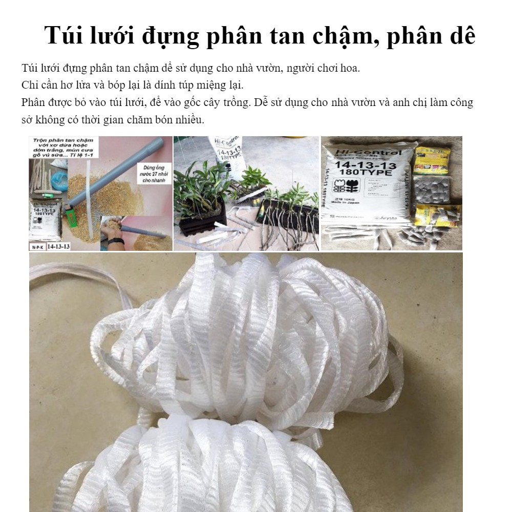 Túi lưới đựng phân tan chậm 1kg