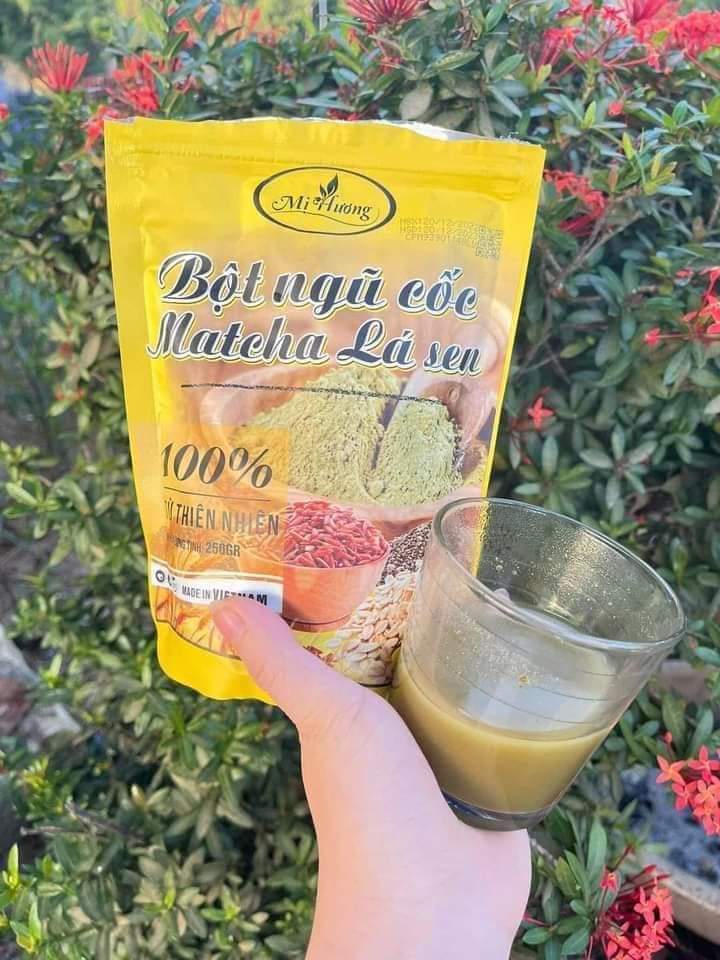 Bột giảm mỡ bụng Mị Hương chính hãng MÂU MỚI - Ngũ Cốc Matcha Lá Sen