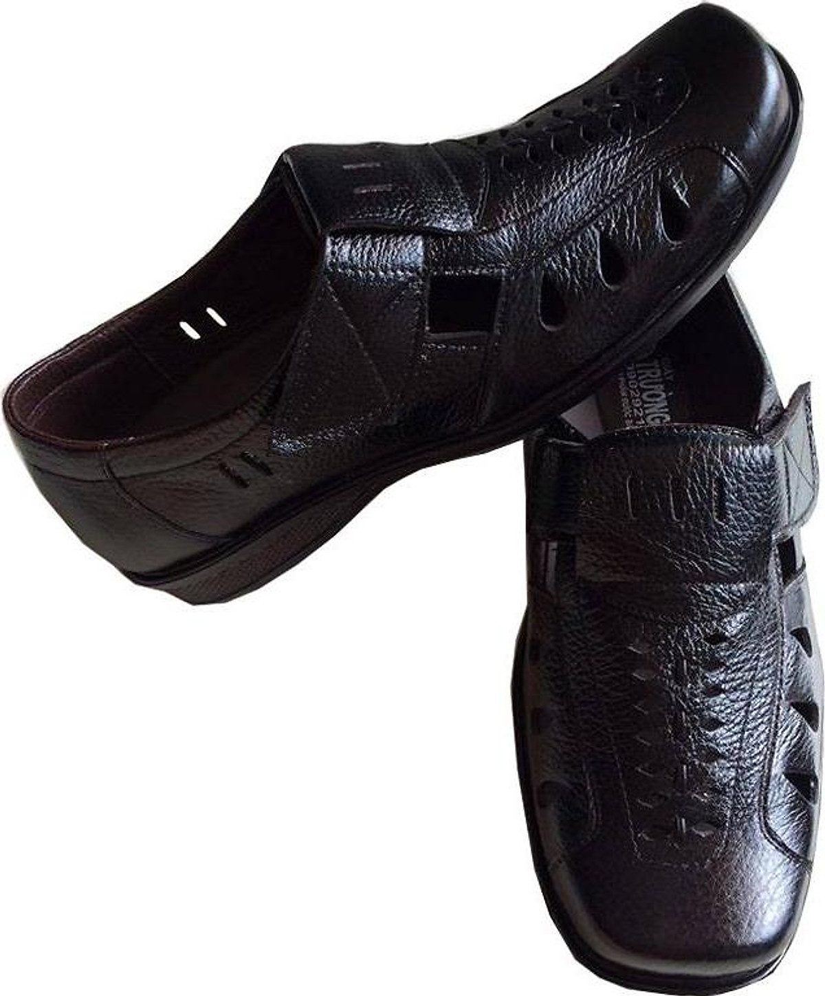 Giày rọ nam da bò cao cấp đen gm033