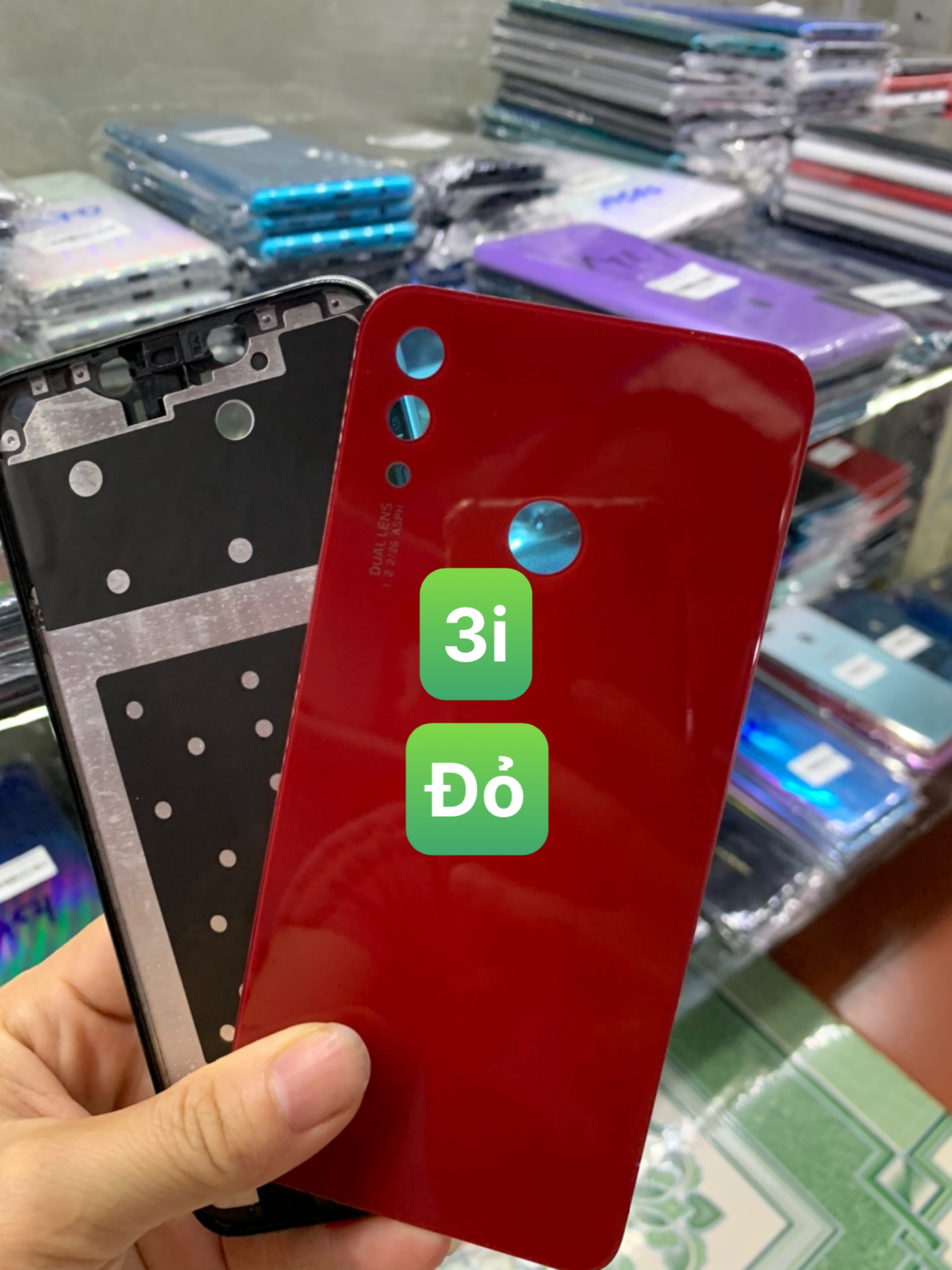 bộ xương vỏ zin mới huawei nova 3i(sườn,lưng.phím bấm,kính cam)