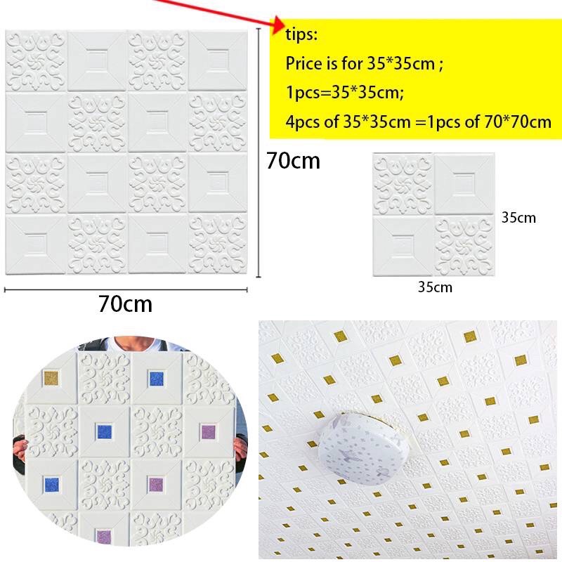 combo 10 tấm xốp dán tường hoa văn cao cấp