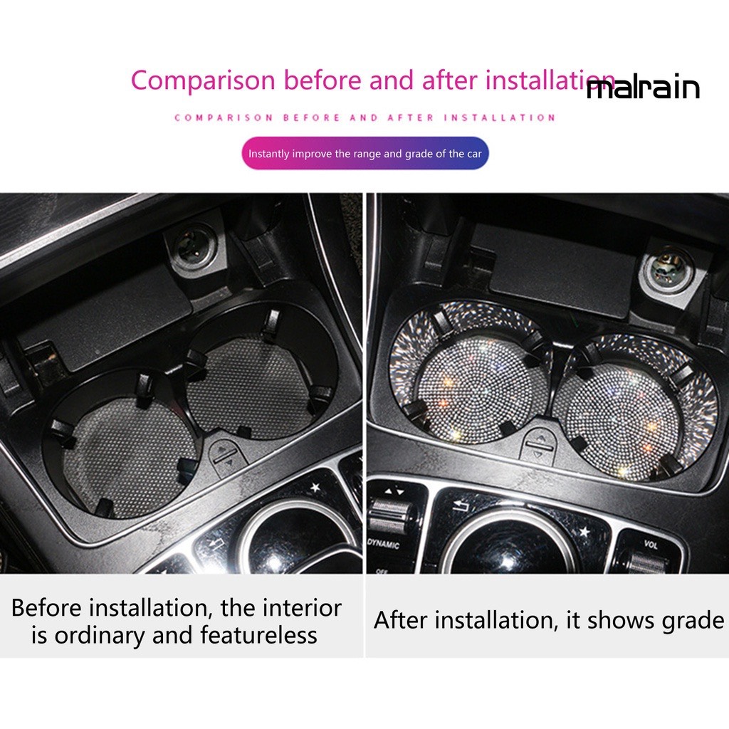 Cup full applique Stone heat insulation car decoration