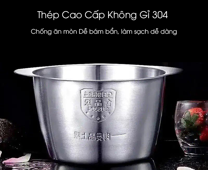 Máy Xay Thịt Inox đa năng Food Processor 200W Cao Cấp