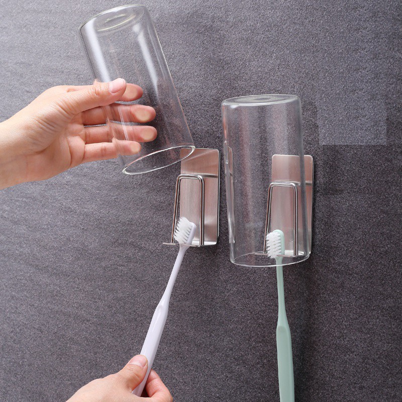 BÁO GIÁ Kệ De Bàn Chải Đánh Răng Dán Tường | Shopee Lazada Sendo Tiki mới nhất 56 Kệ Inox 304 Để Bàn Chải Và Cốc Đánh Răng Dán Tường Cao Cấp