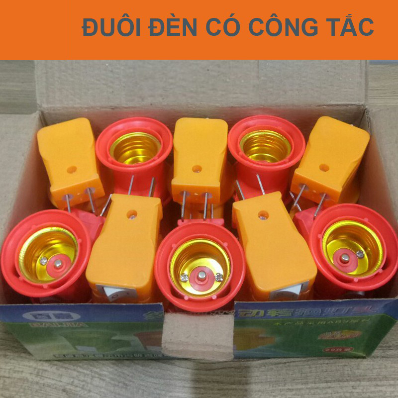 Đuôi đèn E27 công tắc loại tốt