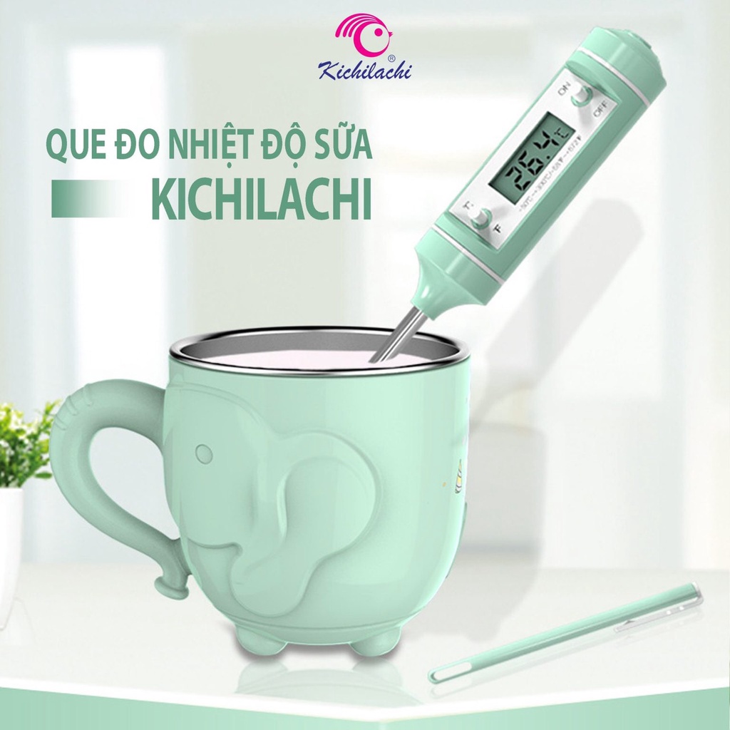 Que đo nhiệt độ sữa  và thức ăn dặm cho bé Kichilachi