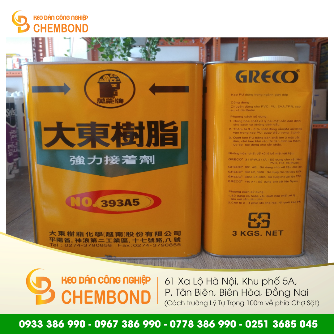 KEO PU DÁN GIÀY DÉP GRECO 393A5 (Loại 3kg)