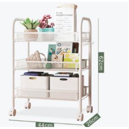 Xe đẩy spa 3 -4 tầng sắt giá mắt lưới có bánh xe tiện dụng si chuyển