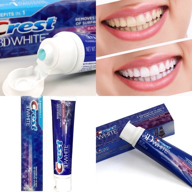 Kem đánh răng Crest 3D White 198g của Mỹ