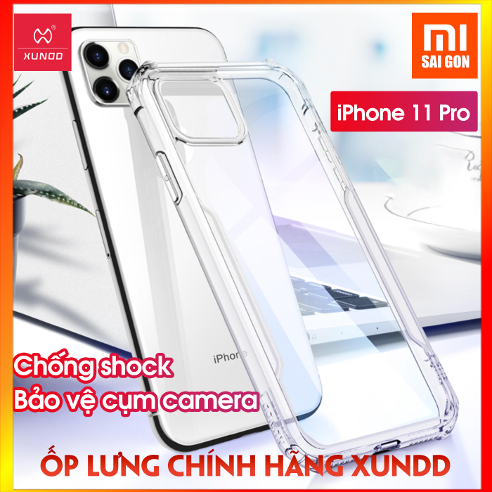 Ốp lưng xundd iphone 11 pro - chống shock, mặt lưng trong, chính hãng - beatle series - chuyenmi