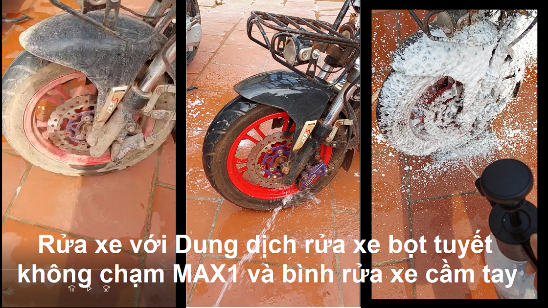 Combo 10 KG bột rửa xe không chạm Max1