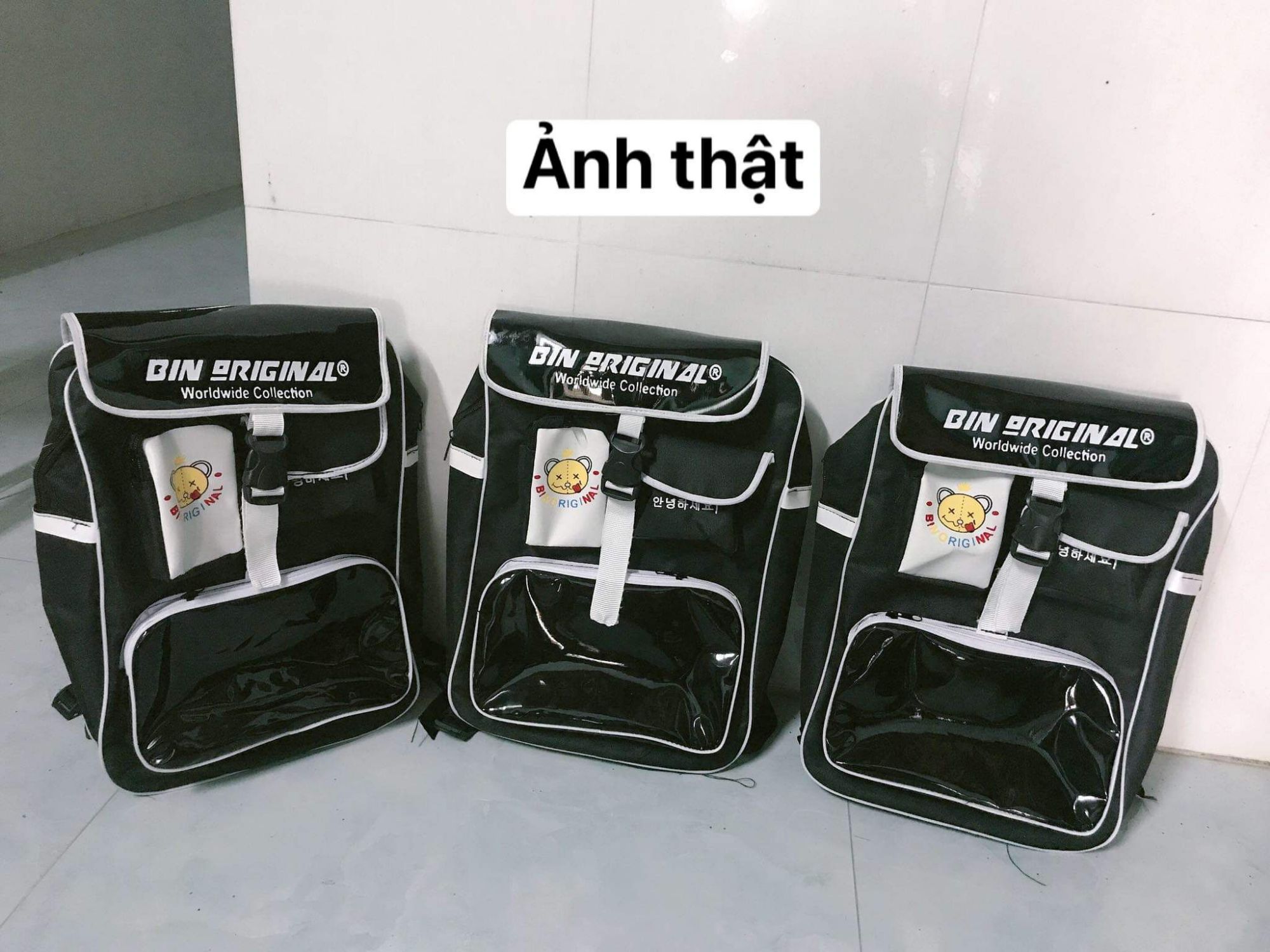 Balo BIN ORIGINAL SS2 vải bố phối da bóng