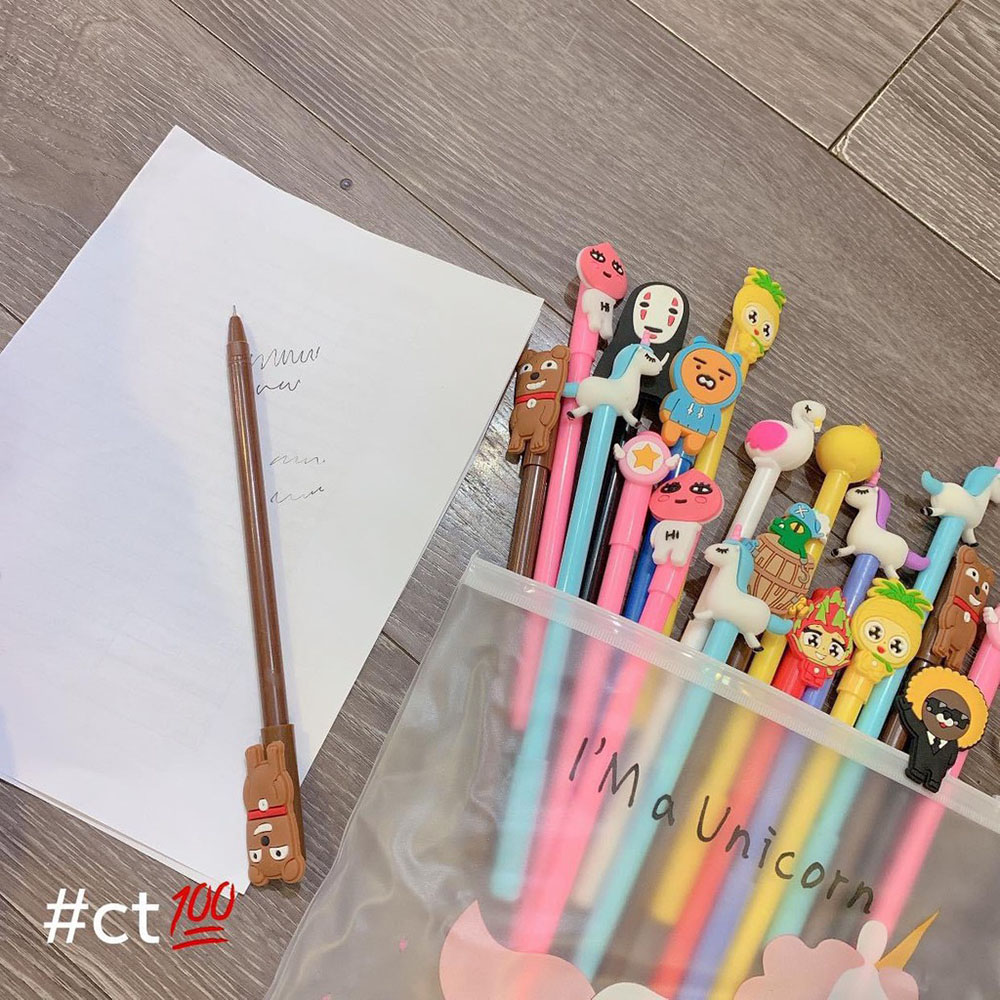Set 10 Bút Nước Hoạt Hình Siêu Cute (màu đen)
