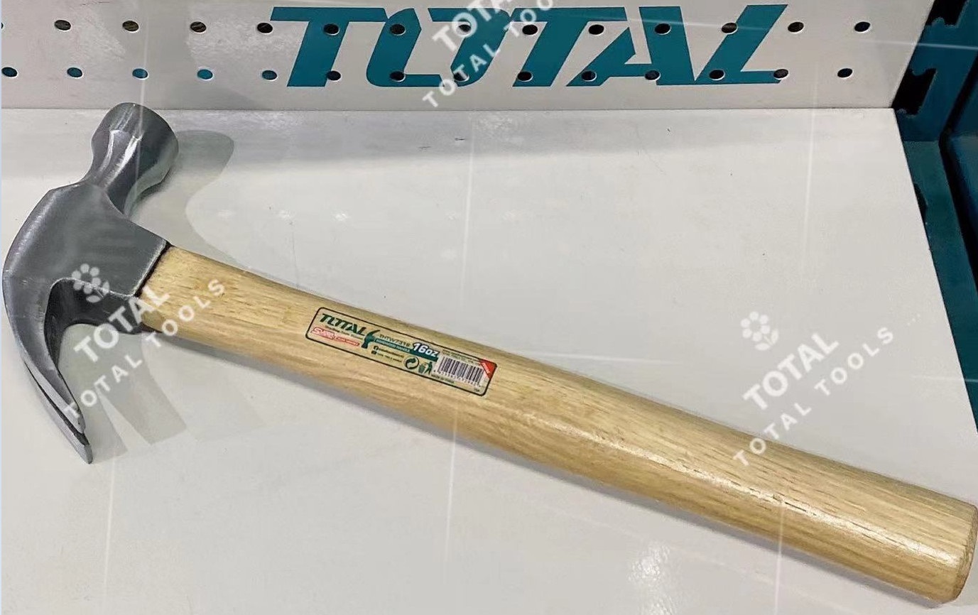 Búa nhổ đinh cán gỗ 220g Total THTW7308