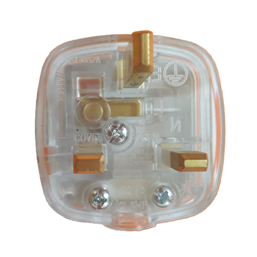 Phích cắm 3 chấu 2P+E 13A, Chân vuông - Schneider Electric - EP13_G19