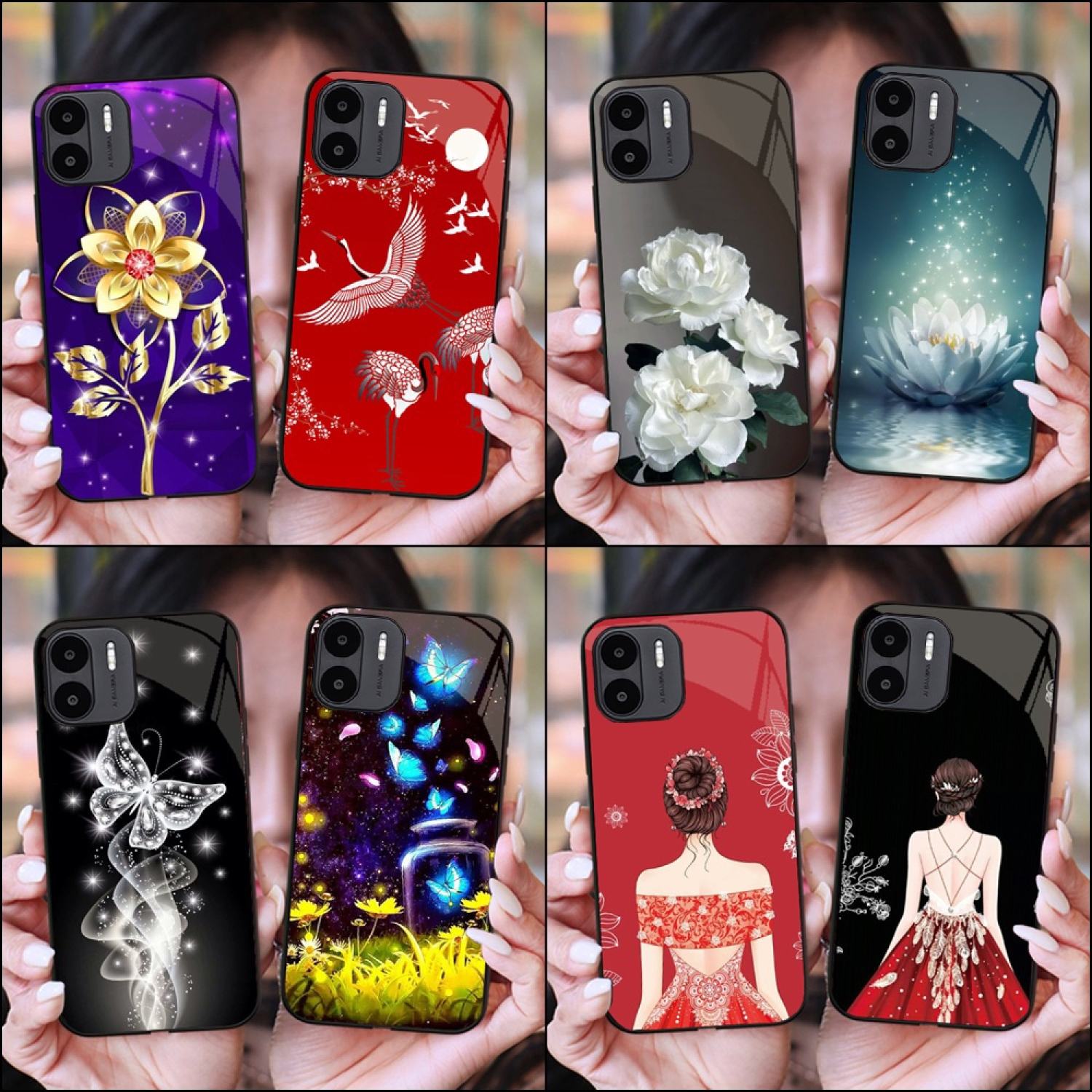 Ốp Lưng Kính 3D XIAOMI REDMI A1, A2, A1 Plus, A2 Plus  PHIÊN BẢN MỚI