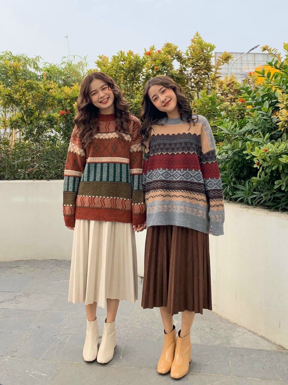 Áo len thổ cẩm noel ulzzang Hàn quốc