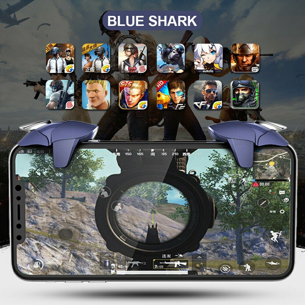 Nút bấm Blue Shark | Nút bấm giá rẻ chơi Pubg Mobile, Free Fire