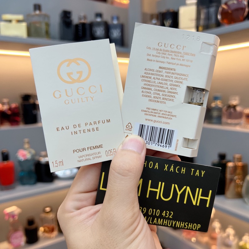 Vial Nước hoa Nữ GUCCI GUILTY Intense 15ml