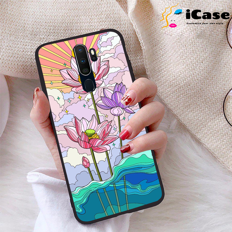 Ốp lưng Oppo A9 2020 viền dẻo TPU BST Sen
