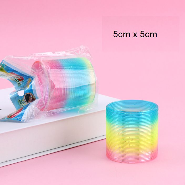 5cm đồ chơi trẻ em vòng tròn lò xo cầu vòng slinky