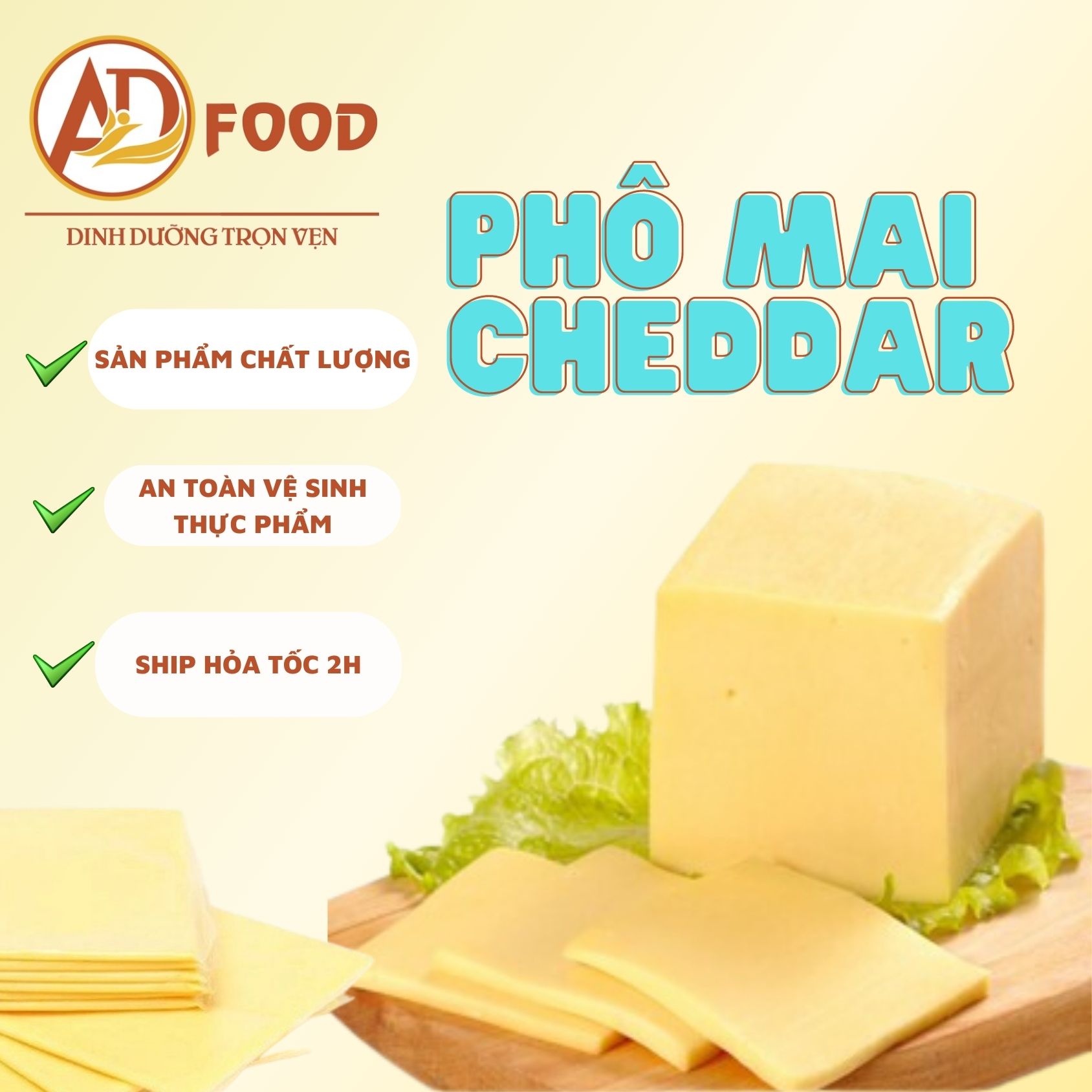 100gr phô mai cheddar thơm ngon