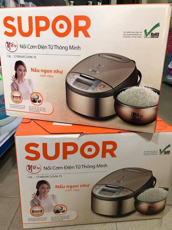 Nồi cơm điện tử Supor CFXB50FC33VN-75 1,8 Lít ( Lòng Niêu)
