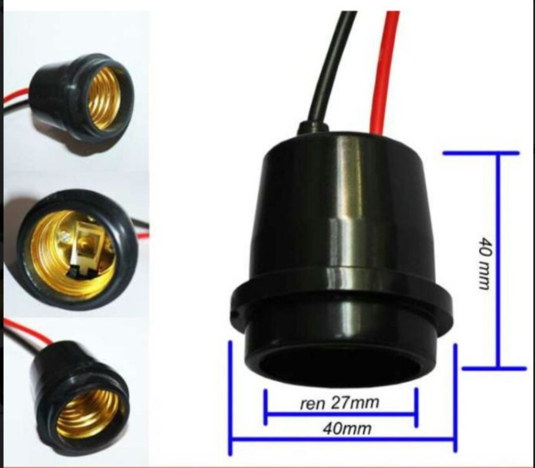 Bộ 10 đui đèn cao su đúc kín nước E27