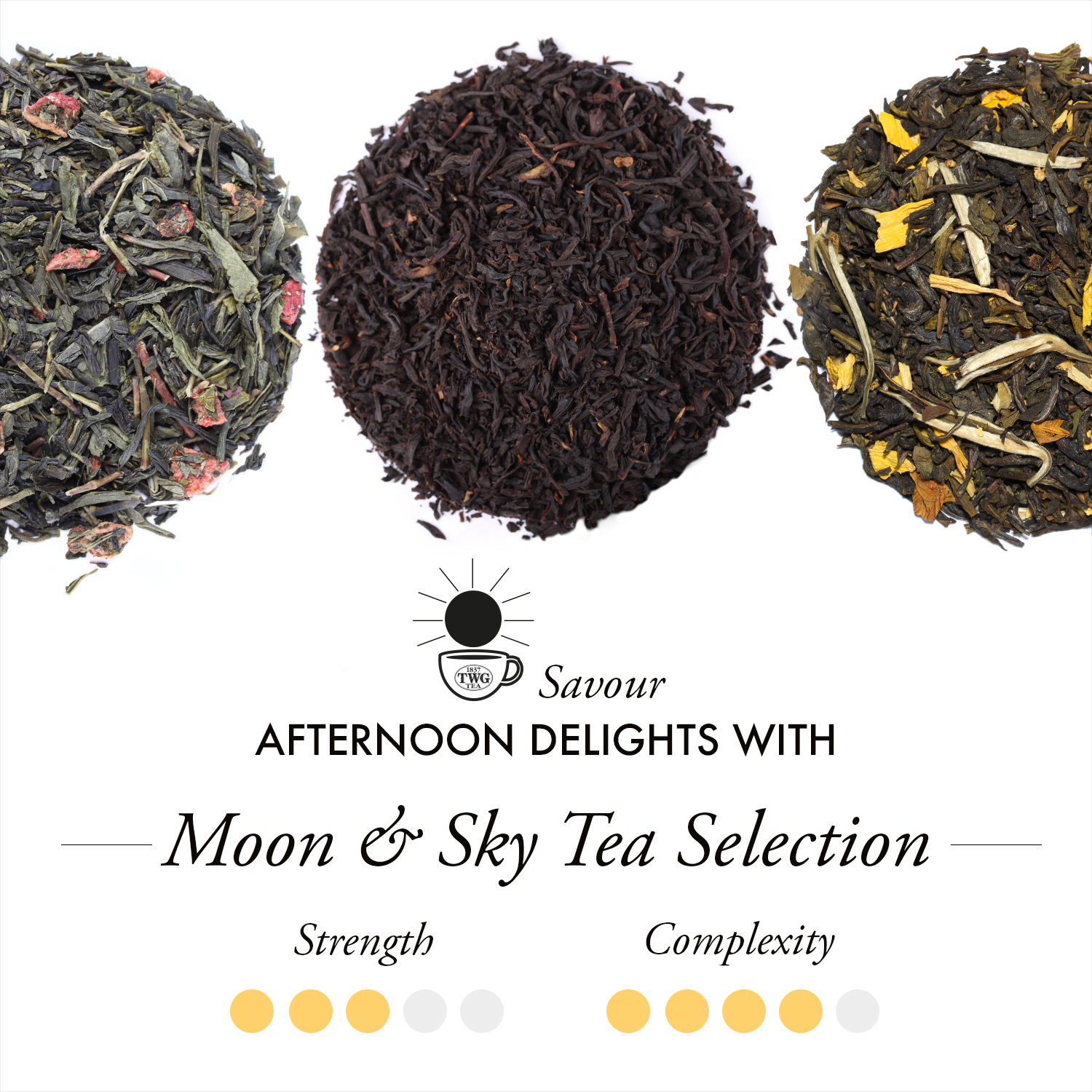 Trà TWG Tea - Moon & Sky Tea Selection (2.5g x 15 túi lọc) | Trà Xanh | Trà Đen | Trà Trắng