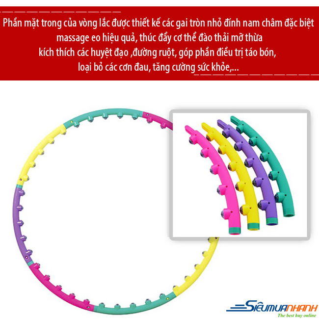 Vòng Lắc Eo Giảm Mỡ Bụng Hula Hoop