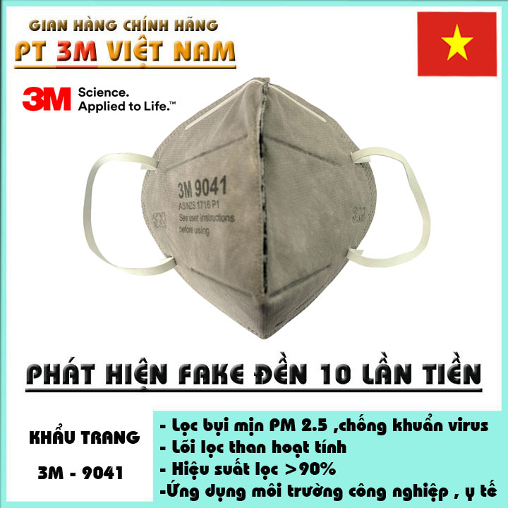 Khẩu trang 3M 9541 kháng khuẩn than hoạt tính