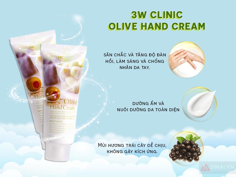 kem dưỡng da tay olive 3w clinic olive hand cream 100ml 5