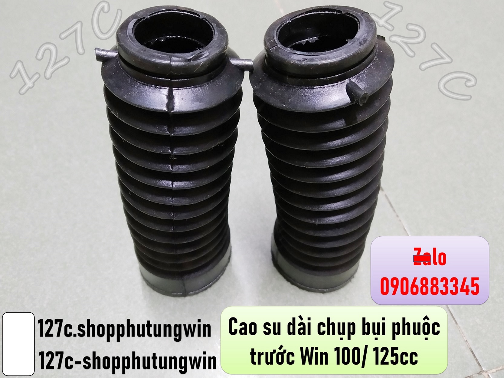 [HCM] Cao su chụp bụi phuộc trước Win 100/ 125cc (Cặp 2 cái)