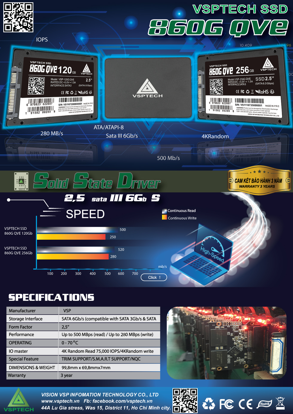 SSD VSP 860G 128GB (Sata III)