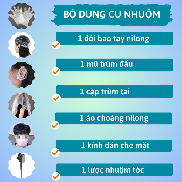 Thuốc nhuộm tóc màu xanh lá - risu hair.