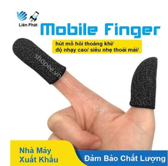 Bộ 2 ngón tay chuyên dụng chơi game mobile chống ra mồ hôi tay Mobile Finger 2020 Bao Tay Siêu Nhạy Giá Xưởng