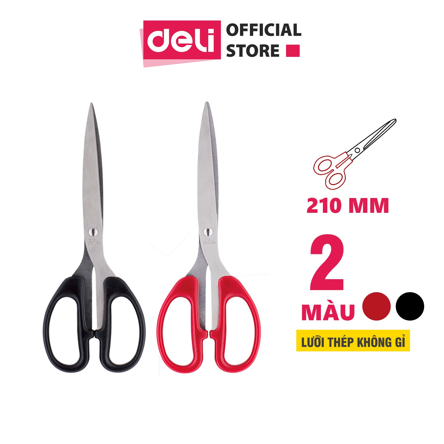 Kéo văn phòng 210mm deli e6010