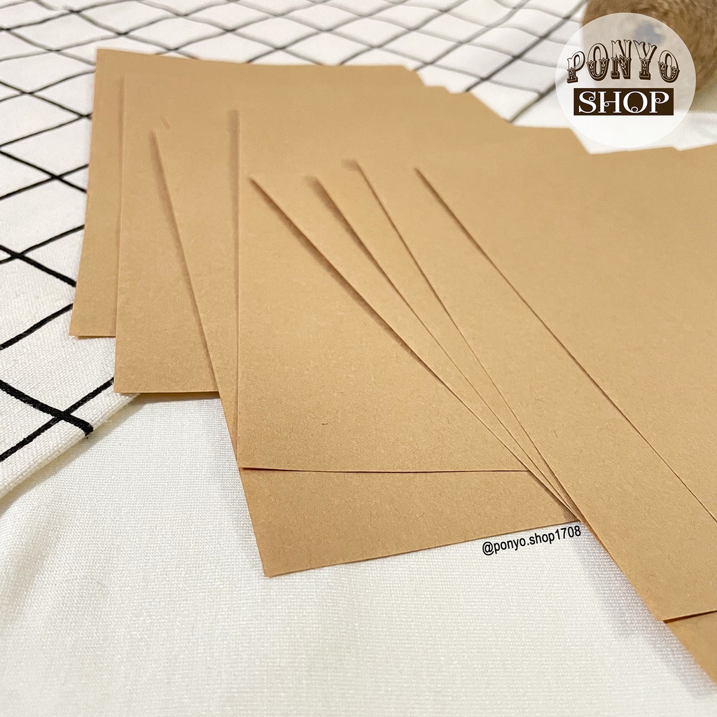 10 tờ giấy kraft thường (80gsm) khổ A5 làm thủ công