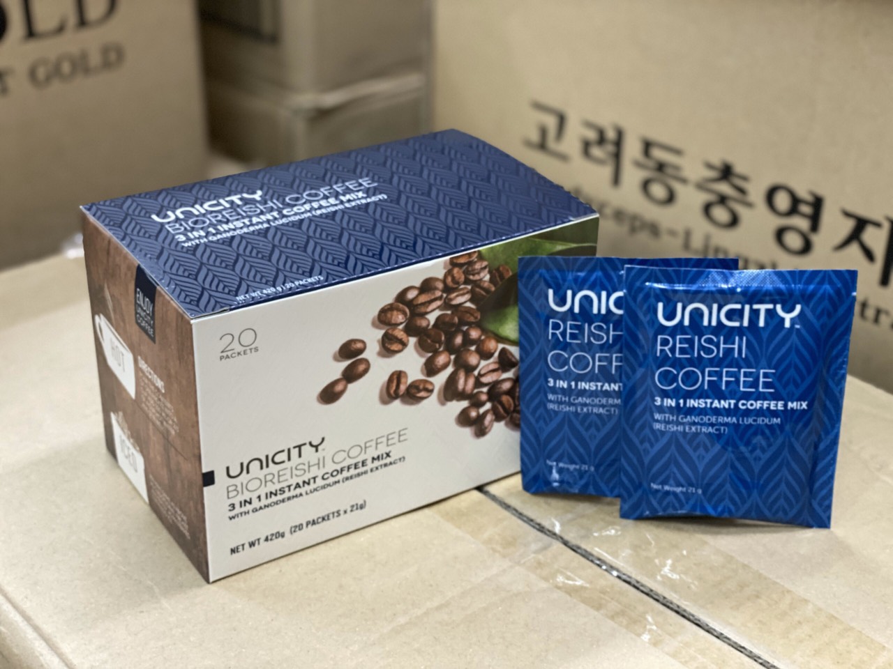 Cà Phê Nấm Linh Chi Đỏ (Bio Reishi Coffee ) Hộp 20 gói