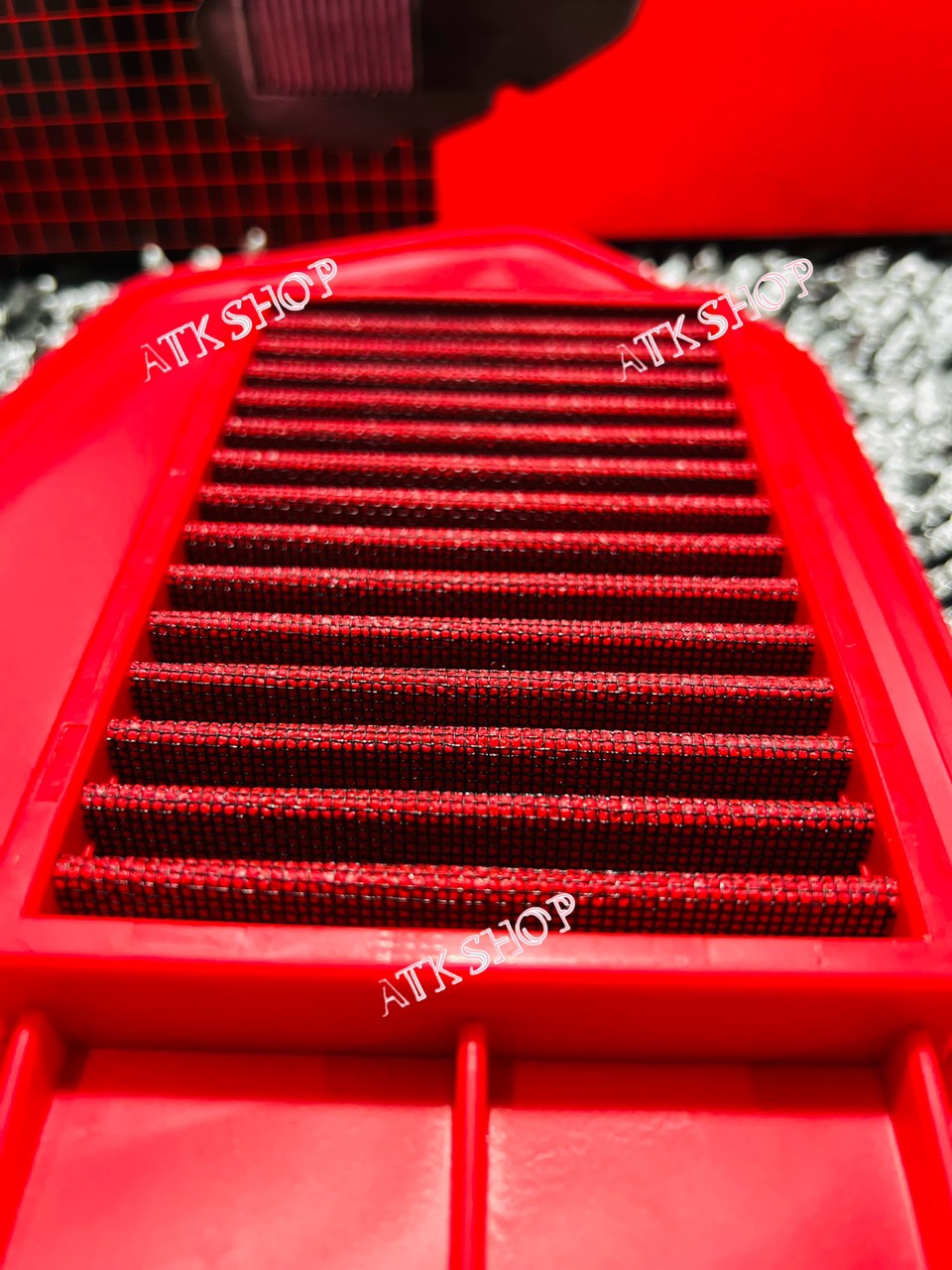 Filter wind độ pô e k & n red for car vario, click, ab 125 wire mesh