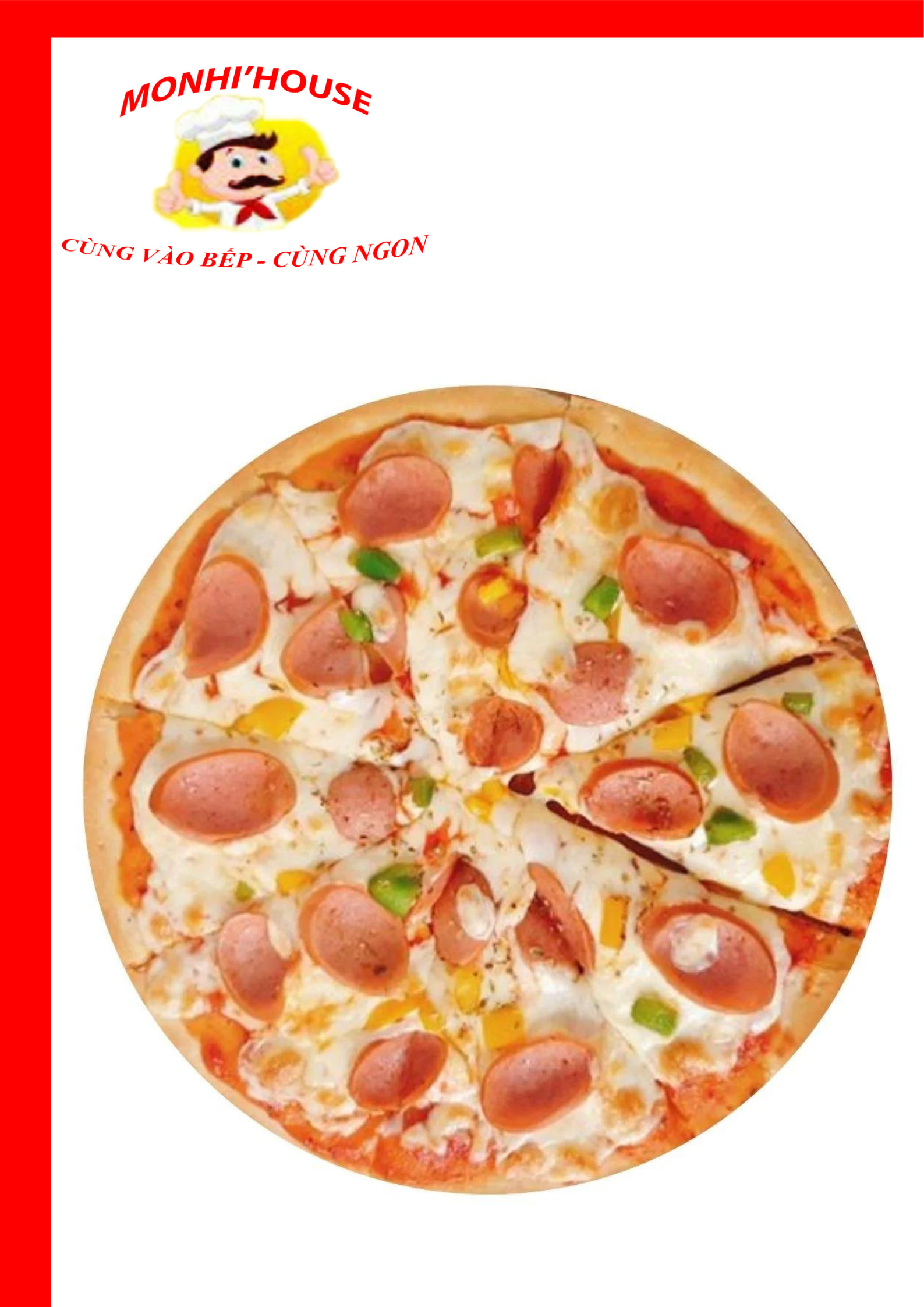 Bánh Pizza Xúc Xích Phô mai size 15cm ( chế biến sẵn, chưa nướng)