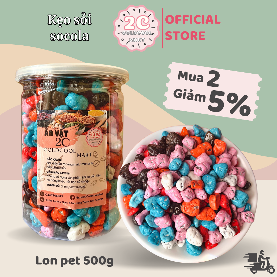 Kẹo sỏi socola 500g coldcool mart